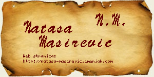 Nataša Maširević vizit kartica